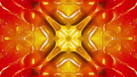 Abstract symmetric 3D structures like liquid kaleidoscope in looped animation Stock Footage 140267294