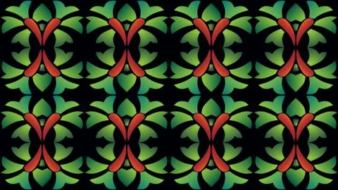 Abstract symmetric background with color patterns Stock Illustration