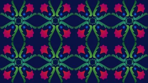 Abstract symmetric background with color patterns Illustrazione stock