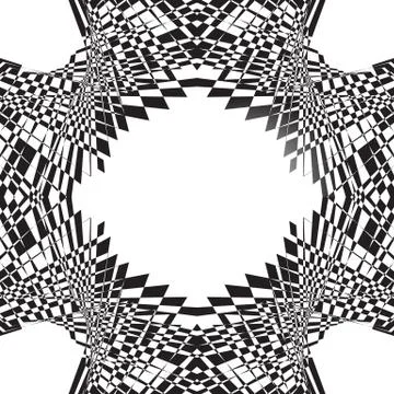 Abstract symmetric geometric pattern. Can be repeated. イラスト素材