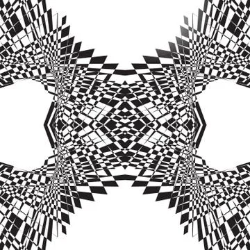 Abstract symmetric geometric pattern. Can be repeated. Stock Illustration
