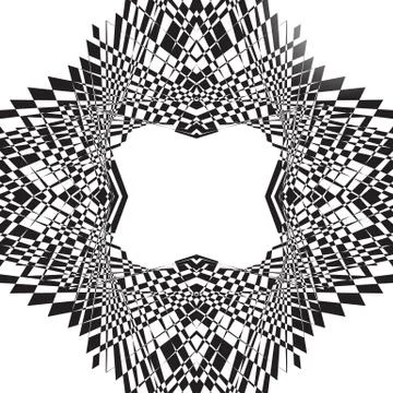 Abstract symmetric geometric pattern. Can be repeated. イラスト素材