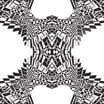 Abstract symmetric geometric pattern. Can be repeated. Stock Illustration