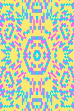 Abstract symmetric interlaced 8-bit Christmas snowflake background Stock Illustration