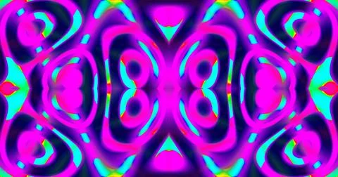 Abstract Symmetric Pattern Background Tech Wave Aliens Trippy VJ Stock Illustration