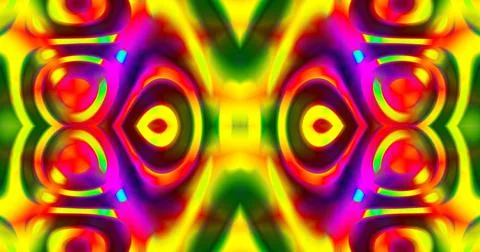 Abstract Symmetric Pattern Background Tech Wave Aliens Trippy VJ Stock Illustration