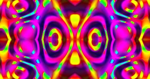 Abstract Symmetric Pattern Background Tech Wave Aliens Trippy VJ Illustrazione stock
