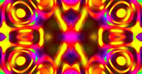 Abstract Symmetric Pattern Background Tech Wave Aliens Trippy VJ Stock Illustration