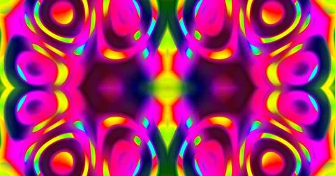 Abstract Symmetric Pattern Background Tech Wave Aliens Trippy VJ Illustrazione stock