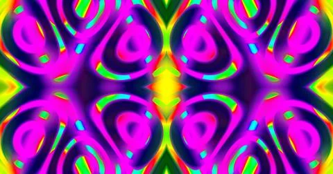 Abstract Symmetric Pattern Background Tech Wave Aliens Trippy VJ 스톡 일러스트