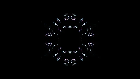 Abstract symmetrical animation of dynamic particulars motion Stock Footage 258332949