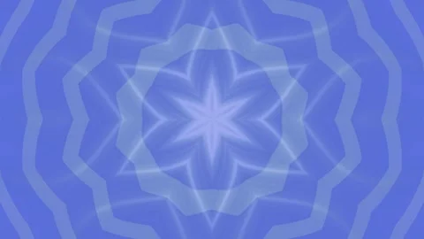 Abstract symmetrical blue kaleidoscope pattern background a hypnotic and fluid Stock Footage 336036761