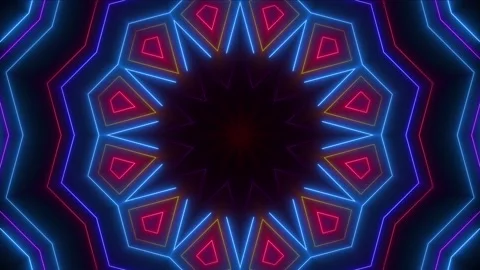 Abstract symmetrical composition, 3d elements light up like bulbs. Stock Footage 168292266