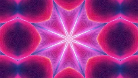 Abstract symmetrical design featuring vibrant colors and intricate patterns. Stock Footage 292595593