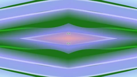 Abstract Symmetrical Diamond Shape with Gradient Colors and Green Accents Video stock 331926558