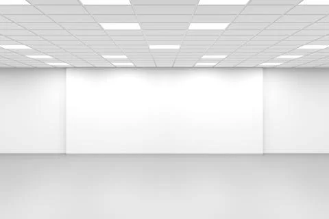 Abstract symmetrical empty open space office Stock Illustration