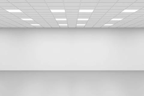 Abstract symmetrical empty open space office Ilustración de archivo