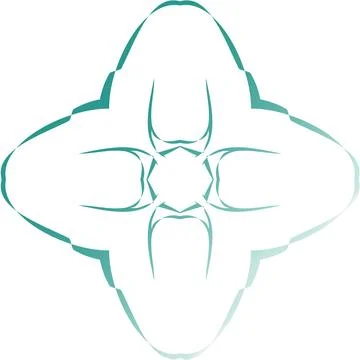 Abstract Symmetrical Gradient Vector Shape Modern Digital Design Modern Dig.. Foto stock