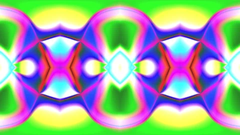 Abstract Symmetrical Holographic Liquid Flow with Vivid Multi-Color Spectru.. Stock Footage 344357299