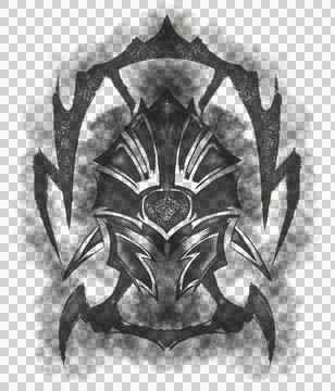 Abstract Symmetrical Inkblot Design Stock Illustration