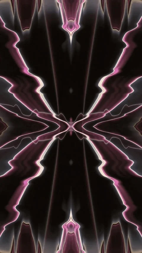 Abstract symmetrical motion background with purple pink glow. Stock Footage 340465454