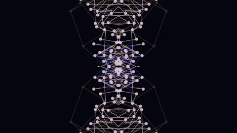 Abstract Symmetrical Neural Network Data Visualization Vidéo 332920074