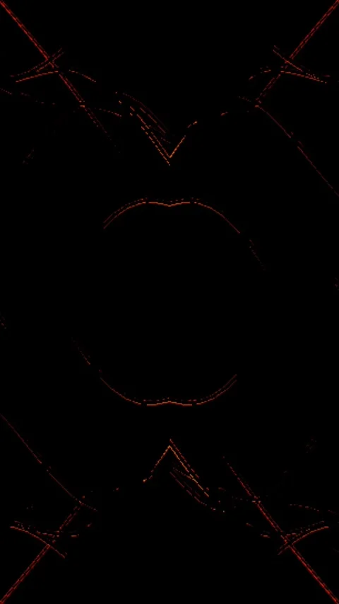 Abstract Symmetrical Orange Light Trails Animation on Black Background 库存影片 341776343