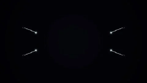 Abstract Symmetrical Particle Motion Graphics on Black Video stock 332389699