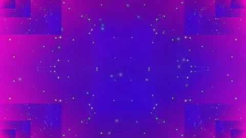 Abstract Symmetrical Plexus Network on Purple Gradient Background Stock Footage 336268041