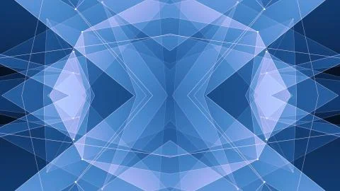 Abstract symmetrical poligon shape net cloud illustration background new quality Stock Illustration