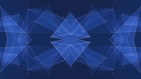 Abstract symmetrical poligon shape net cloud illustration background new quality イラスト素材