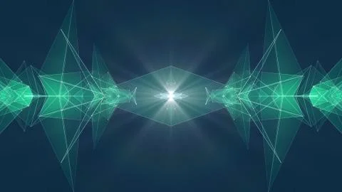 Abstract symmetrical poligon shape net cloud illustration background new quality Stock Illustration