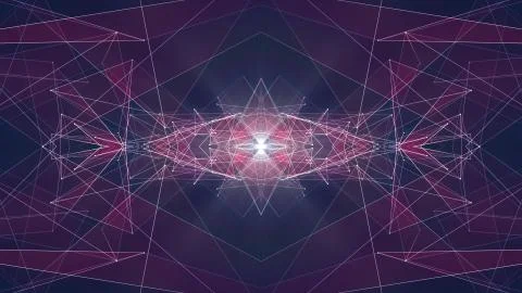 Abstract symmetrical poligon shape net cloud illustration background new quality 库存插图