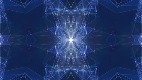 Abstract symmetrical poligon shape net cloud illustration background new quality 스톡 일러스트