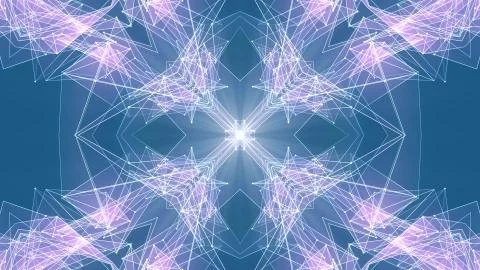 Abstract symmetrical poligon shape net cloud illustration background new quality Stockillustratie