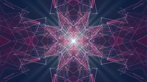 Abstract symmetrical poligon shape net cloud illustration background new quality イラスト素材