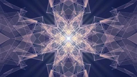 Abstract symmetrical poligon shape net cloud illustration background new quality Stockillustratie