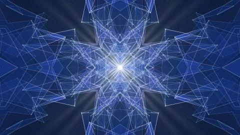 Abstract symmetrical poligon shape net cloud illustration background new quality Stockillustratie