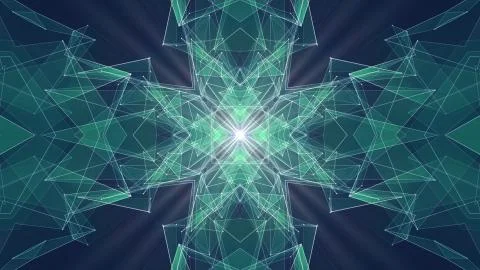 Abstract symmetrical poligon shape net cloud illustration background new quality Stockillustratie