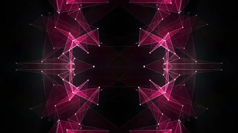 Abstract symmetrical poligon shape net cloud illustration background new quality Stock Illustration