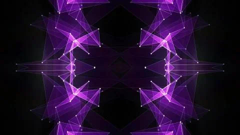 Abstract symmetrical poligon shape net cloud illustration background new quality Illustrazione stock