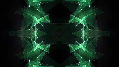 Abstract symmetrical poligon shape net cloud illustration background new quality Illustrazione stock