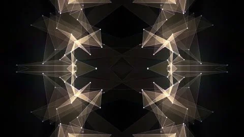 Abstract symmetrical poligon shape net cloud illustration background new quality Stock Illustration