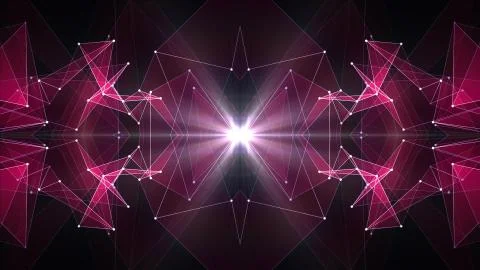 Abstract symmetrical poligon shape net cloud illustration background new quality イラスト素材