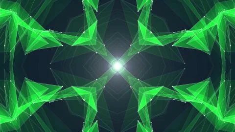 Abstract symmetrical poligon shape net cloud illustration background new quality イラスト素材