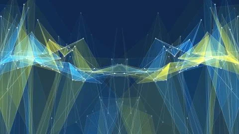 Abstract symmetrical poligon shape net cloud illustration background new quality 스톡 일러스트