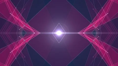 Abstract symmetrical poligon shape net cloud illustration background new quality Illustrazione stock