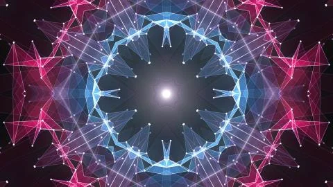 Abstract symmetrical poligon shape net cloud illustration background new quality 스톡 일러스트
