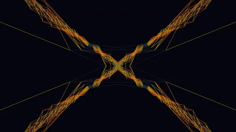 Abstract Symmetrical Pulsating Line Geometry VJ Loop Vídeos de archivo 332389392