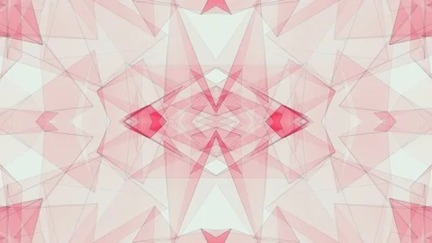 Abstract symmetrical RED polygon shape net shiny cloud animation background new 库存影片 90648866